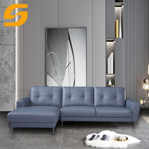 Sofá de cuero de 3 plazas para muebles de sala de estar de apartamentos de estilo moderno