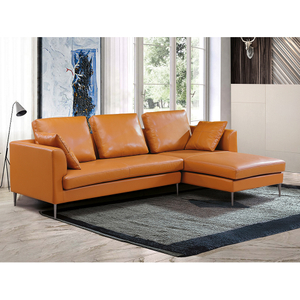  Sofá de muebles de salón italiano de esquina en forma de L moderno para el sofá de la sala de estar del hogar